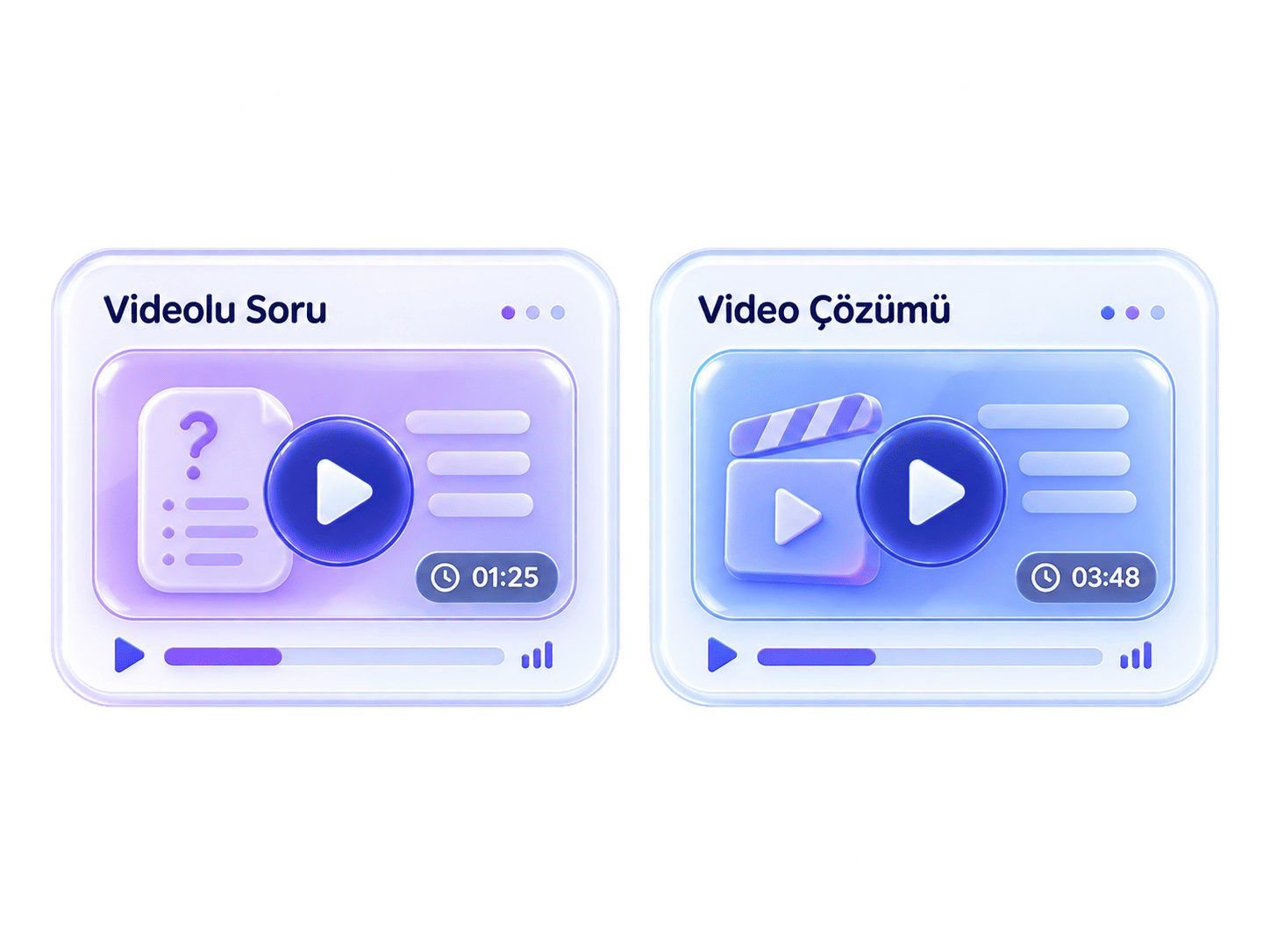 Videolu soru ve video çözümü önizlemesi